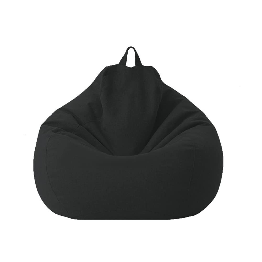Highdi Bean Bag No Filler, Gaming Beanbag Chair Cover for Kids Adult Without Filling Highback Comfortable Soft Lazy Sofa Beanbag Toy Storage Bean Bag Seat (100X120CM,Corduroy black)