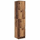Avec 2 portes Tomostar Buffet Haut Cuisine, Armoire de Cuisine Meuble de Rangement Bois Ancien 35 x 39 x 168 cm