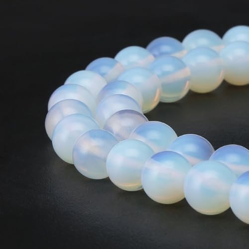 Image of 60pcs Adabele Lab Created White Opal Gemstone 6mm Round Beads