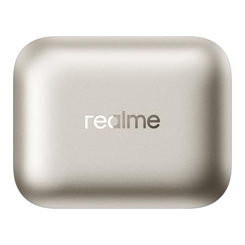 Image of Realme Air 7 True Wireless Earbuds, 52dB Active Noise Reduction, Hi-Res Sound, LHDC, 12.4mm Dynamic Bass Driver, 6 Mics Clear Call, 52H Battery, Bluetooth 5.4, IP55 Water Resistance (Ivory Gold)