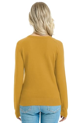 Image of QUALFORT Women's Sweaters Long Sleeve Soft Lightweight Basic Knitted Pullover Sweater