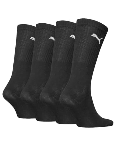 Image of PUMA 4 Pairs Regular Crew Socks Black 2.5-5 (35/38)