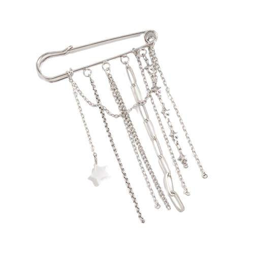 Gift Metal Chain Fringed Brooch for Fashion Enthusiasts on Birthdays Holidays Special Event As Stylish Present Metal Chain Tasse