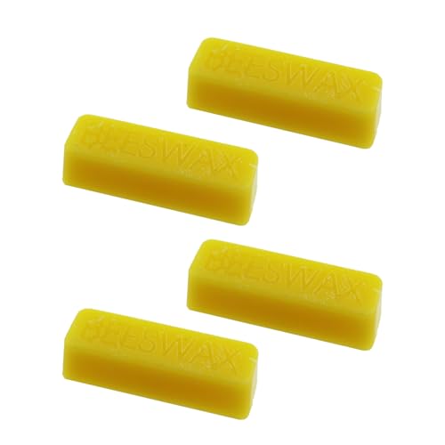 SQXBK 4PCS Handmade Raw Beeswax Strips 76mm Lubricating Cosmetic Wax Block Suitable for Balsam and Furniture Polishing