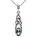 Silvershake Simulated Color Change Alexandrite 925 Sterling Silver Celtic Knot Pendant with 18 Inch Chain Necklace