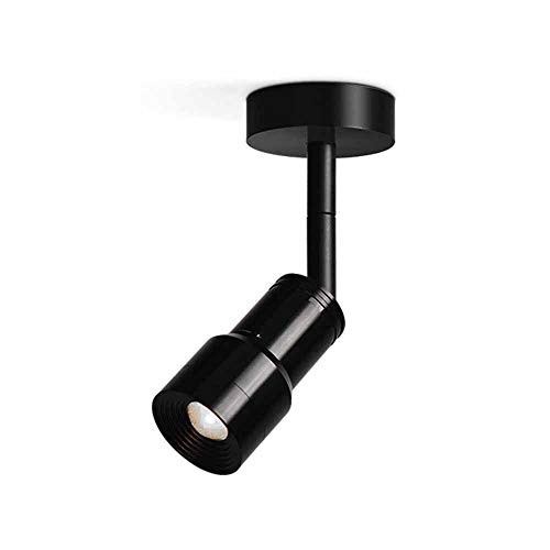 Faretto da soffitto a LED, faretto direzionale Regolabile, faretto Girevole, Illuminazione Moderna da Superficie in Alluminio per Camera da Letto, Soggiorno, Cucina, Sala da Pranzo, Balcone, Nero