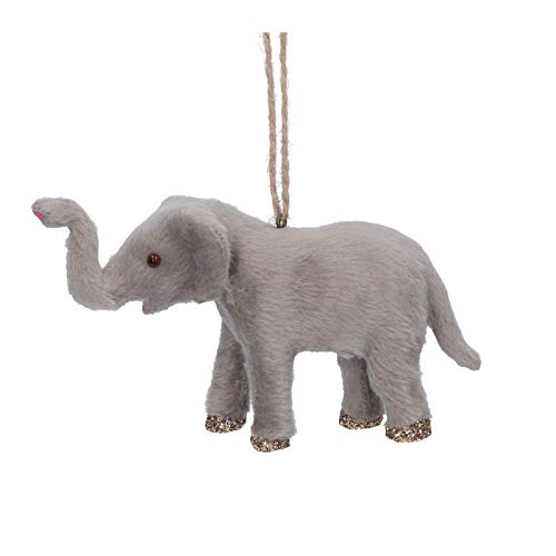 Gisela Graham Safari Animals Faux Fur Decoration Various Animals (Elephant 12cm)