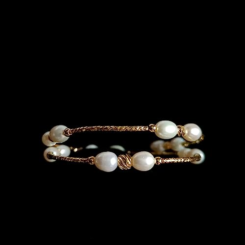 Bracelet jonc acier mémoire et perles véritables : fini les fermoirs difficiles - 2