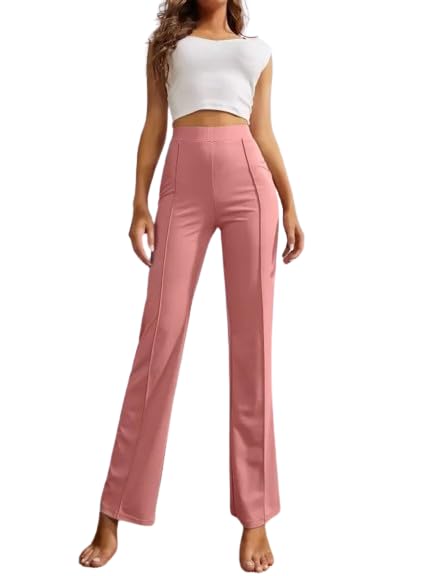 Cotton Bland Casual Pant for Women’s Bottom Length Regular fit Cotton Bland Trouser Straight Fit Pants for Formal Office Casual and Daily Outdoor Lifestyle Peach Cotton Bland Casual Pant for Women’s Bottom Length Regular fit Cotton Bland Trouser Straight Fit Pants for Formal Office Casual and Daily Outdoor Lifestyle Peach