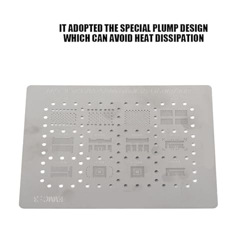 Image of Universal Directly Heat BGA Reballing Net Stencils Templates, Stainless Steel Plate, Easy and Fast for BGA IC implanting, for BGA153 162 169 186 221 254 EMMC