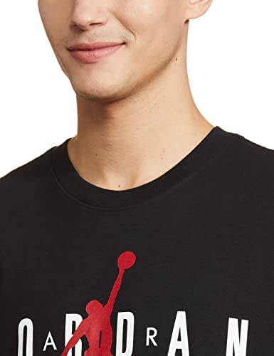 Jordan Air Black/White/Red Wordmark Short Sleeve T-Shirt - M3