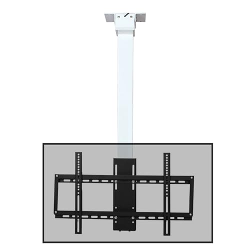Support TV plafond motorisé blanc pour éviter les reflets