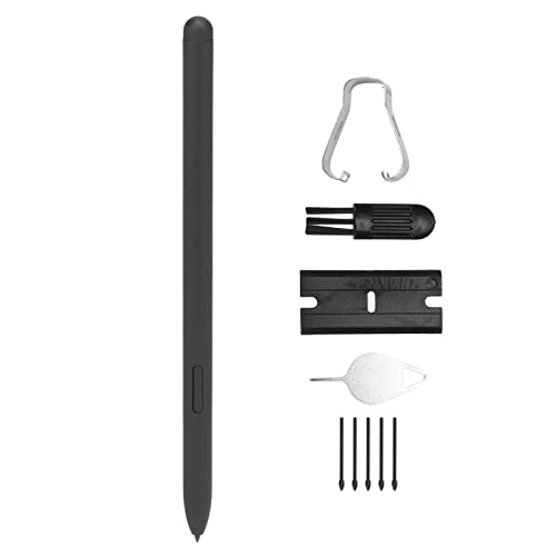 MechKit Lápiz óptico para Tableta Lápiz de Escritura para Pantalla táctil de Alta sensibilidad con 5 Puntas reemplazables para Tab S7 S7 Plus SM T870 SM T875 SM T970 SM T976 Materi (Negra)