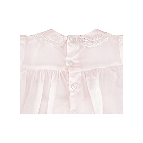 Petit Ami Baby Girls' Fully Smocked Dress With Lace Trim, 6 Months, Pink #TOP3