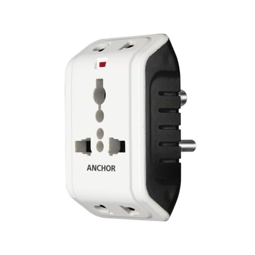 ANCHOR 6A 3 Pin Multi Plug Socket Travel Adapter with Universal Socket, 3 Pin Multi Plug Extension Socket (White)