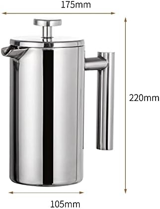 Stainless Steel Coffee & Tea Maker, Makes 8 Cups - Portable Thermal Coffee Makers For Home, Camping, Traveling(1L)