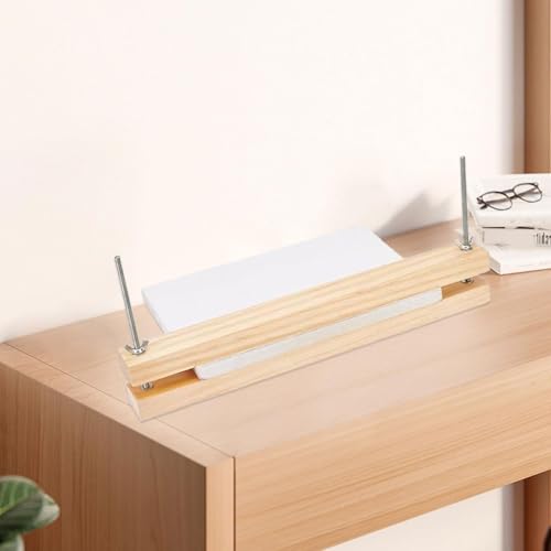 Prensa de livros de madeira Ferramenta de encadernação multifuncional feita à mão para etiquetas de