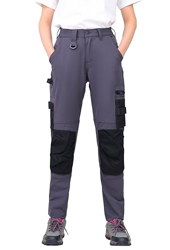 WORK IDEA Damen Slim-Fit Stretch Arbeitshose: Kritische Stoffbereiche aus Cordura – strapazierfähige Eleganz für höchste Ansprüche.