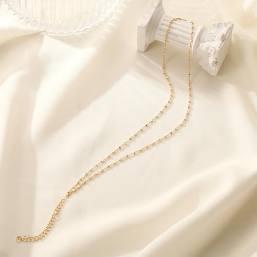 Image of Ritach Ankle Bracelets for Women - Silver /Gold Plated Stainless Steel Anklets for Women Waterproof Layered Cuban Link Figaro Chain Heart Anklets Set Summer Beach Jewelry Gifts