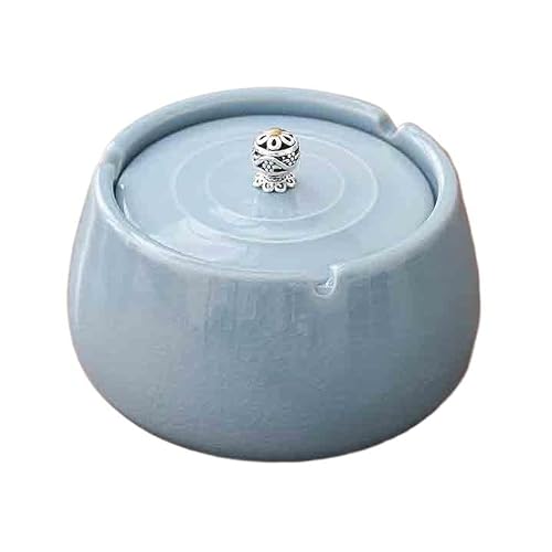Zhaoj24-05 Cigar Ashtrays Ashtray Ceramic With Lid For Home Living Room Office Light Luxury Decoration(Blue)