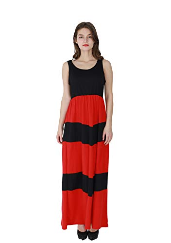 EFOFEI Mommy and Me Matching Sleeveless Dress Stripe Printed Summer Dress Casual Vintage Family Outfits3