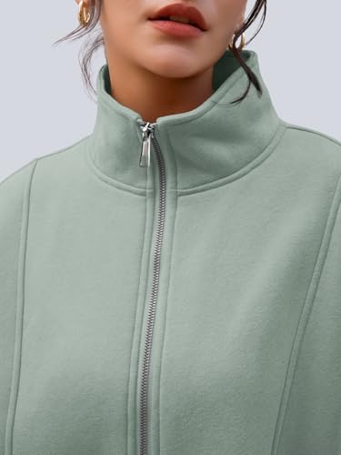 Image of AUTOMET Women's Quarter Zip Oversized Sweatshirt Fleece Mock Neck Pullover