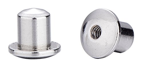 Two Screwback Replacement Backs for Screw Back Earrings, Stainless Steel (Silver Toned)