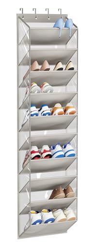 Consejos para Comprar Zapatera para Puerta para comprar hoy. 44 SLEEPING LAMB - Organizador de zapatos de 10 niveles sobre la puerta con bolsillos profundos transparentes, zapatero colgante para almacenamiento en puerta, 20 pares de soportes...