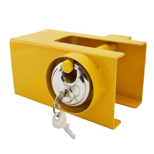 T'ailer ock – Acero engrosado | Cierre a presión para remolque | Trailèr Hitch Loc – Para herramientas, puertas, contenedores, orugas, equipos, suelo, jack para césped, cortacésped, pick-up, f