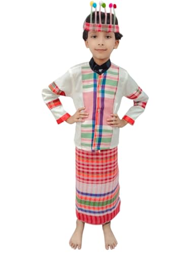 Image of BookMyCostume Manipuri Indian Eastern State Folk Costume - Female 3-4 Years