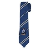 Corbata estándar - Rayas de escudo RAVENCLAW 6 azul gris, Harry Potter