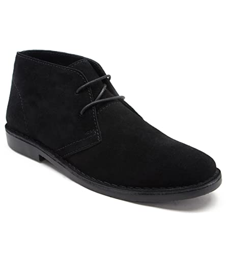 Red Tape Crick Men's 'Gobi' Suede Desert Boots, Formal, Classic, Comfortable and Stylish, Fashionable Addition to Any Outfit, Made with Leather (Black/Brown/Navy/Stone)