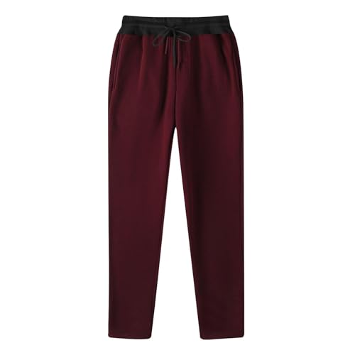 Sweatpants for Men Casual Baggy Big and Tall Sweat Pants with Pockets Elastic Waist Fleece Jogger Pants Open Bottom Trousers3