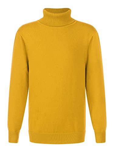 JEATHA Boys Girls Warm Ribbed Pullover Sweater Long Sleeve Turtleneck Cable Knitted Shirts Thermal Tops