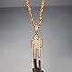 AOLIAY 1 Stück Damen & Herren Edelstahl Halskette,Fun Simulierter Diamant Anhänger,Silber Gold Accessoire Halskette,Hip-Hop-Souvenir,Straße Trend Coole Kette B