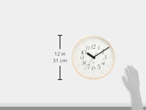 Amazon.co.jp: レムノス 掛け時計 アナログ 電波時計 天然色木地