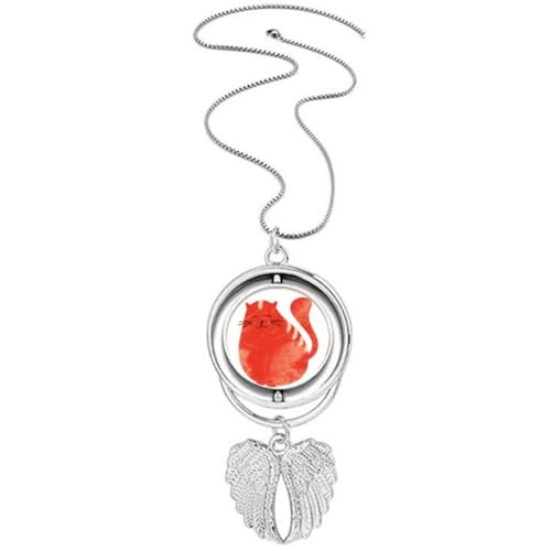 Collier chat orange ailes d'ange pour égayer vos tenues de bureau