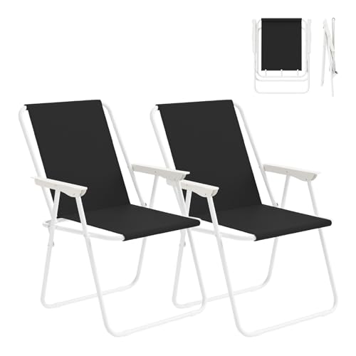 WOLTU Campingstuhl Faltbar, 2er Set, Faltstuhl Klappstuhl Komfortable,...