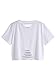SweatyRocks Women's Summer Short Sleeve Tee Distressed Ripped Crop T-shirt Tops White M