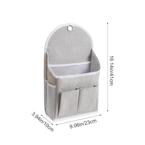 Wall Hanging Storage Bag with Pockets, Wall Hanging Baskets for Organizing, Wall File Organizer, Hanging Pocket Organizer Space-Saving, Over Door Storage, Suit for Bathroom Bedroom (Grey) - Image 2