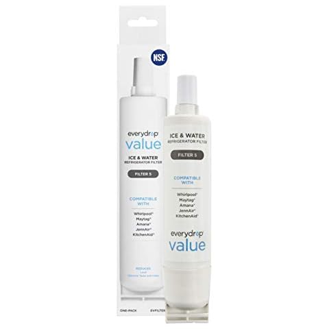 Everydrop Value by Whirlpool Ice and Water Refrigerator Filter 5, EVFILTER5, 1 Pack Cover