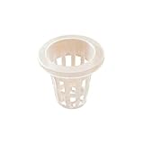 JpGdn 50PCS 1.75' Mesh Net Cup Pots Basket Hydroponics System Supplies Aquaponics Seed Growing Media White