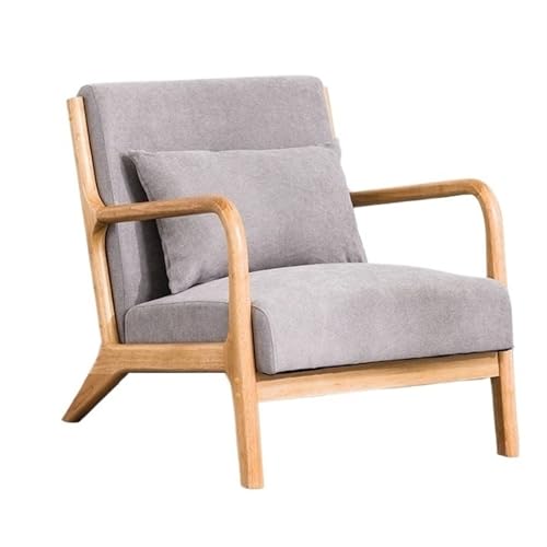 Mid Century Accent Chair with Wood Frame Upholstered Reading Armchair