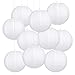 LIHAO 12 Inch White Round Paper Lanterns (10 Pack)