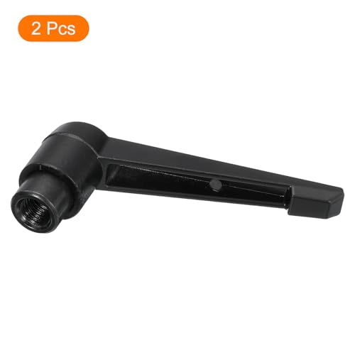 Image of uxcell 2Pcs M10 Adjustable Knobs Handle Female Thread Push Button Ratchet Quick Release Locking Rotating Bolt for Lathe Machinery, Black