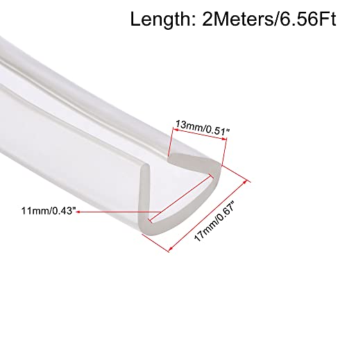 2Meters Trim Seal PVC U-Seal Channel Edge Protector Sheet Fits 12-15mm Edge DUO ER