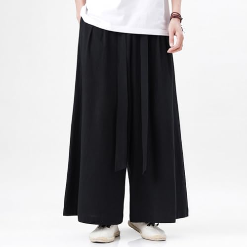Mens Hippie Pants Ninja Baggy Casual Comfy Lounge Linen Men Y2k Aesthetic Trousers for Wear Trouser4