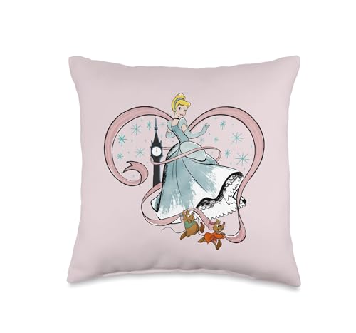 Coussin de décoration Disney Cendrillon cœur rose canapé lit