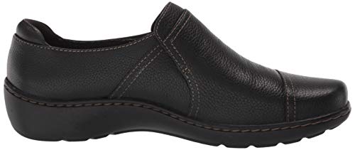 Clarks Women's Cora Poppy Loafer, Black Tumbled, 9 #TOP5