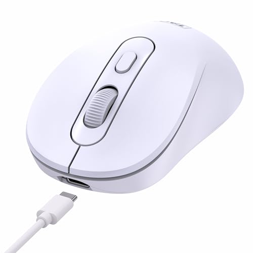 Image of TAG WM900 White Wireless Mouse, 2.4GHz + Bluetooth, Silent Clicks, 10m Range, Type-C Charging, Adjustable DPI (800 /1200 /1600), 72 Hours Usage, for PC /Mobile /Tablet, Supports Windows /Mac /Linux /iOS